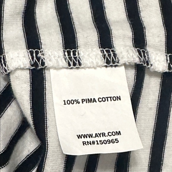 AYR The French Fry Long Sleeve Tee Black & White Piano Stripe Size XL - Picture 10 of 11